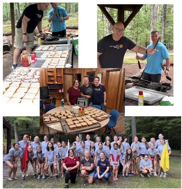 Rotarians Service Mountain Pies at Camp Cadet